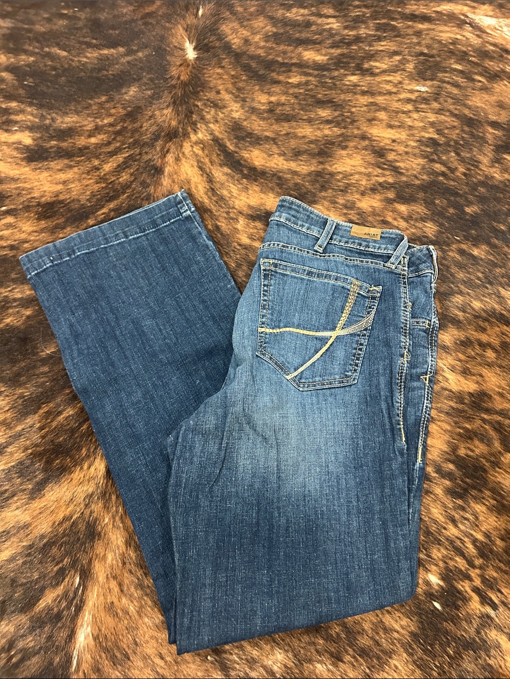 Ariat Women's Blue Wide Leg Trouser Denim Jeans